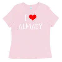 Bubblegum Pink i love almaty city Ladies Tee - artisFamous