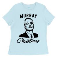 Baby Blue murray christmas Ladies Tee - artisFamous