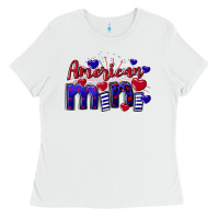 White American Mini  4th of July Ladies Tee - CowGirlArtShop