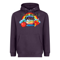Plum back to school hello fourth grade 3200x2400 Heavyweight Hoodie - AdoDesignShop