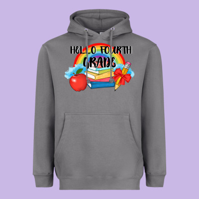 Back To School Hello Fourth Grade 3200x2400 Heavyweight Hoodie Designed By Adodesignshop