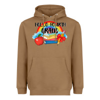 Toasted Coconut back to school hello fourth grade 3200x2400 Heavyweight Hoodie - AdoDesignShop