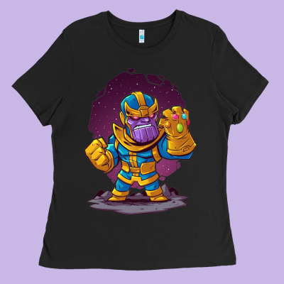 Cartoons Super Hero Strong Hands Ladies Tee Designed By Artisfamous