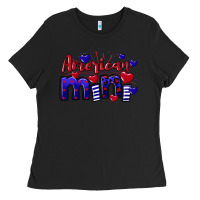 Black American Mini  4th of July Ladies Tee - CowGirlArtShop