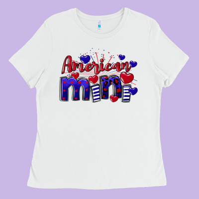 American Mini  4th Of July Ladies Tee Designed By Cowgirlartshop