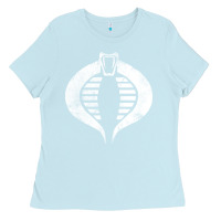 Baby Blue vintage cobra symbol Ladies Tee - artisFamous