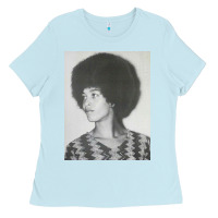 Baby Blue angela davis speaking Ladies Tee - artisFamous