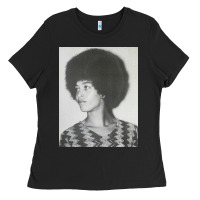 Black angela davis speaking Ladies Tee - artisFamous