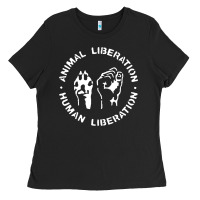 Black animal liberation Ladies Tee - artisFamous