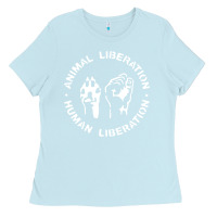 Baby Blue animal liberation Ladies Tee - artisFamous