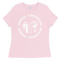 Bubblegum Pink animal liberation Ladies Tee - artisFamous