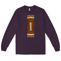 Plum american football with leopard pen wraps Long Sleeve Tee - BundleAndBundleShop