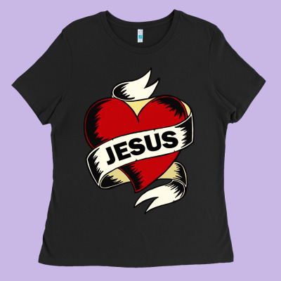 Jesus Love Ladies Tee Designed By Artisfamous
