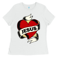 White jesus love Ladies Tee - artisFamous