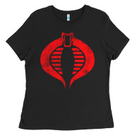 Black vintage cobra symbol Ladies Tee - artisFamous
