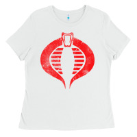 White vintage cobra symbol Ladies Tee - artisFamous