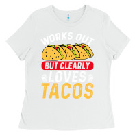 White tacos work out gym gift classic Ladies Tee - artisFamous