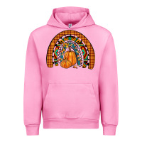 Fuchsia Pink fall pumpkin rainbow Urban Hoodie - JahusDesignShop