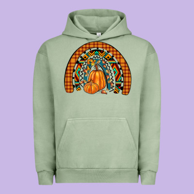 Fall Pumpkin Rainbow Urban Hoodie Designed By Jahusdesignshop