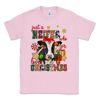 Bubblegum Pink just a heifer who loves christmas cow Classic Tee - CowGirlArtShop
