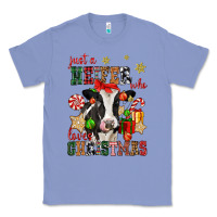 Colony Blue just a heifer who loves christmas cow Classic Tee - CowGirlArtShop