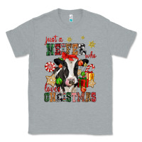 Heather Grey just a heifer who loves christmas cow Classic Tee - CowGirlArtShop