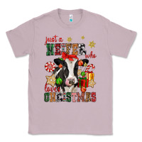 Lilac just a heifer who loves christmas cow Classic Tee - CowGirlArtShop