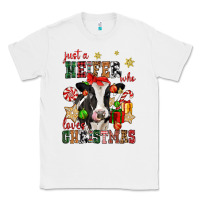 White just a heifer who loves christmas cow Classic Tee - CowGirlArtShop