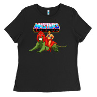 Black he man and battle cat Ladies Tee - artisFamous