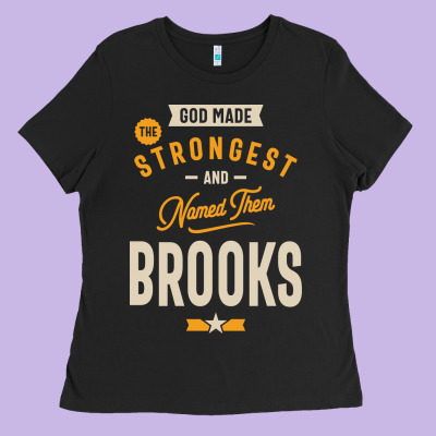 Brooks Personalized Name Birthday Gift Ladies Tee Designed By Artisfamous