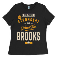 Black Brooks Personalized Name Birthday Gift Ladies Tee - artisFamous