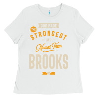 White Brooks Personalized Name Birthday Gift Ladies Tee - artisFamous