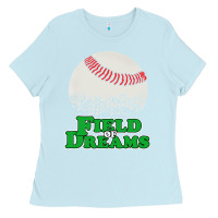 Baby Blue field of dreams Ladies Tee - artisFamous