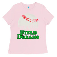 Bubblegum Pink field of dreams Ladies Tee - artisFamous