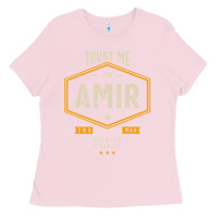 Bubblegum Pink Amir Personalized Name Birthday Gift Ladies Tee - artisFamous