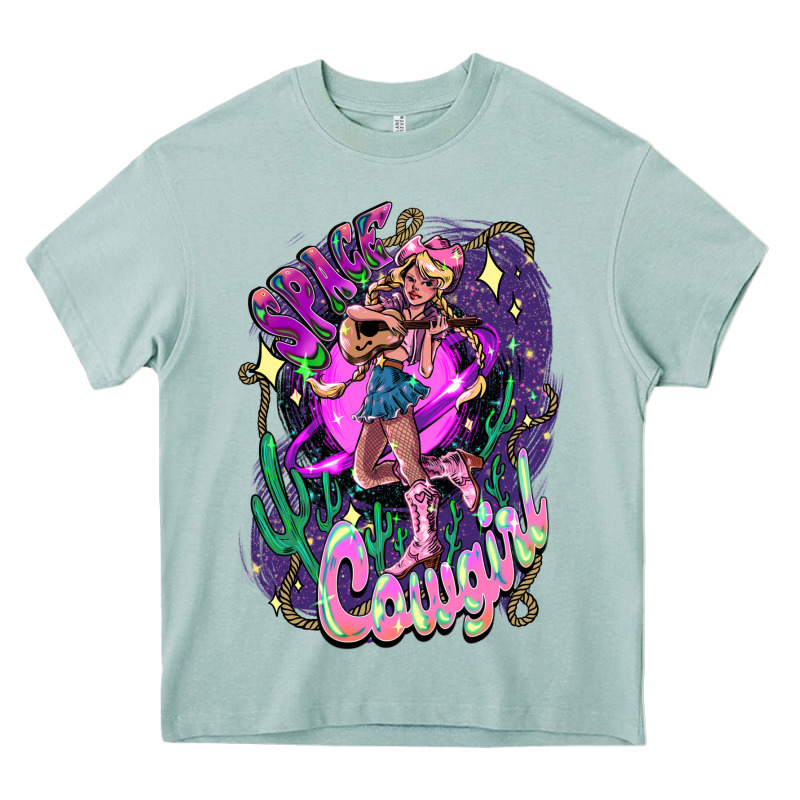 Space Cowgirl Heavy Core Tee by HowdyJamesFarm | Teevron