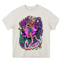 Cream Space cowgirl Heavy Core Tee - HowdyJamesFarm