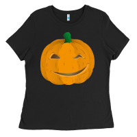 Black pumpkin Ladies Tee - artisFamous