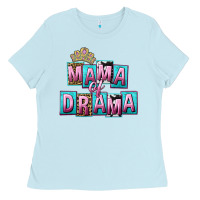 Baby Blue Mama of Drama Mother's Day Ladies Tee - CowGirlArtShop