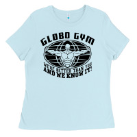 Baby Blue globo gym Ladies Tee - artisFamous
