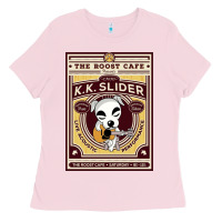 Bubblegum Pink the roost cafe Ladies Tee - artisFamous