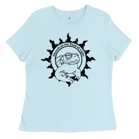 Baby Blue church of the toad of light psychedelic frog Ladies Tee - artisFamous