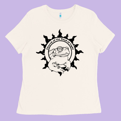 Church Of The Toad Of Light Psychedelic Frog Ladies Tee Designed By Artisfamous