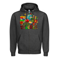 Charcoal Heather christmas jolly teachers Zipper Hoodie - AdoDesignShop