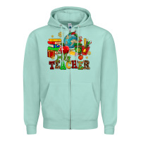 Seafoam christmas jolly teachers Zipper Hoodie - AdoDesignShop