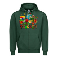Sports Green christmas jolly teachers Zipper Hoodie - AdoDesignShop