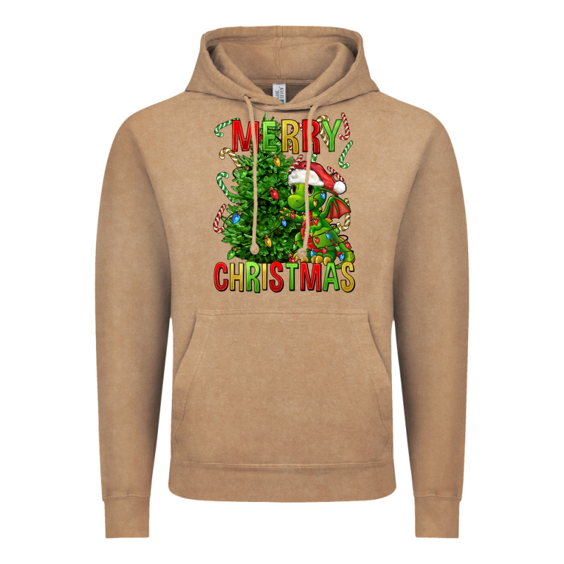 Merry Christmas Dragon Vintage Hoodie by FaDigitalArtStudio | Teevron