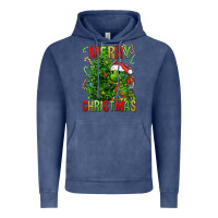 Vintage Denim merry christmas dragon Vintage Hoodie - FaDigitalArtStudio