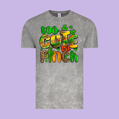 St. Patrick's Too Cute To Pinch Vintage Tee Designed By Oliviacreatesart