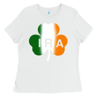White ira irish lucky shamrock Ladies Tee - artisFamous